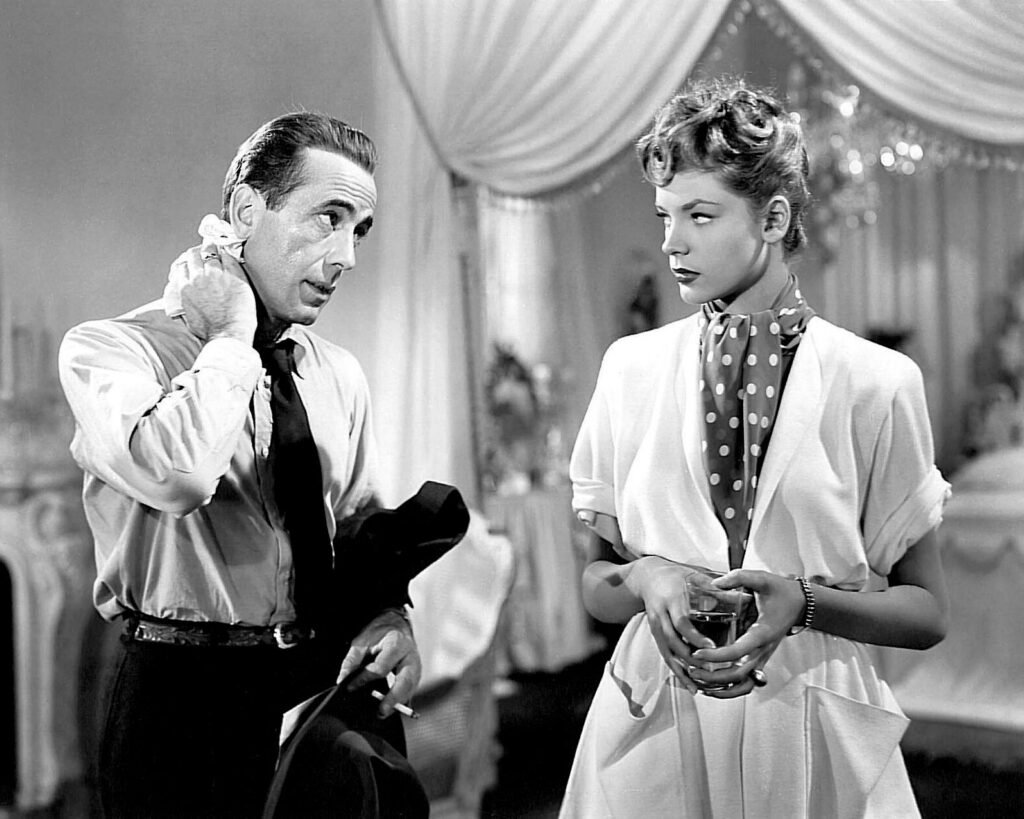 Humphrey Bogart with his wife Lauren Bacall in the 1940s