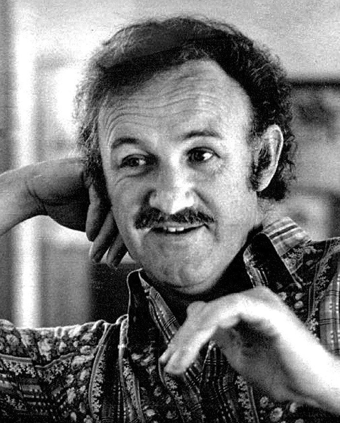 A young Gene Hackman in a 1972 newspaper interview photograph, shortly after his Oscar win for The French Connection