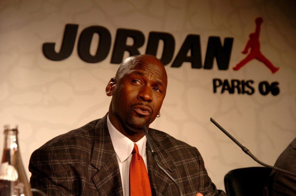 Michael Jordan at an Air Jordan event in Paris in 2006