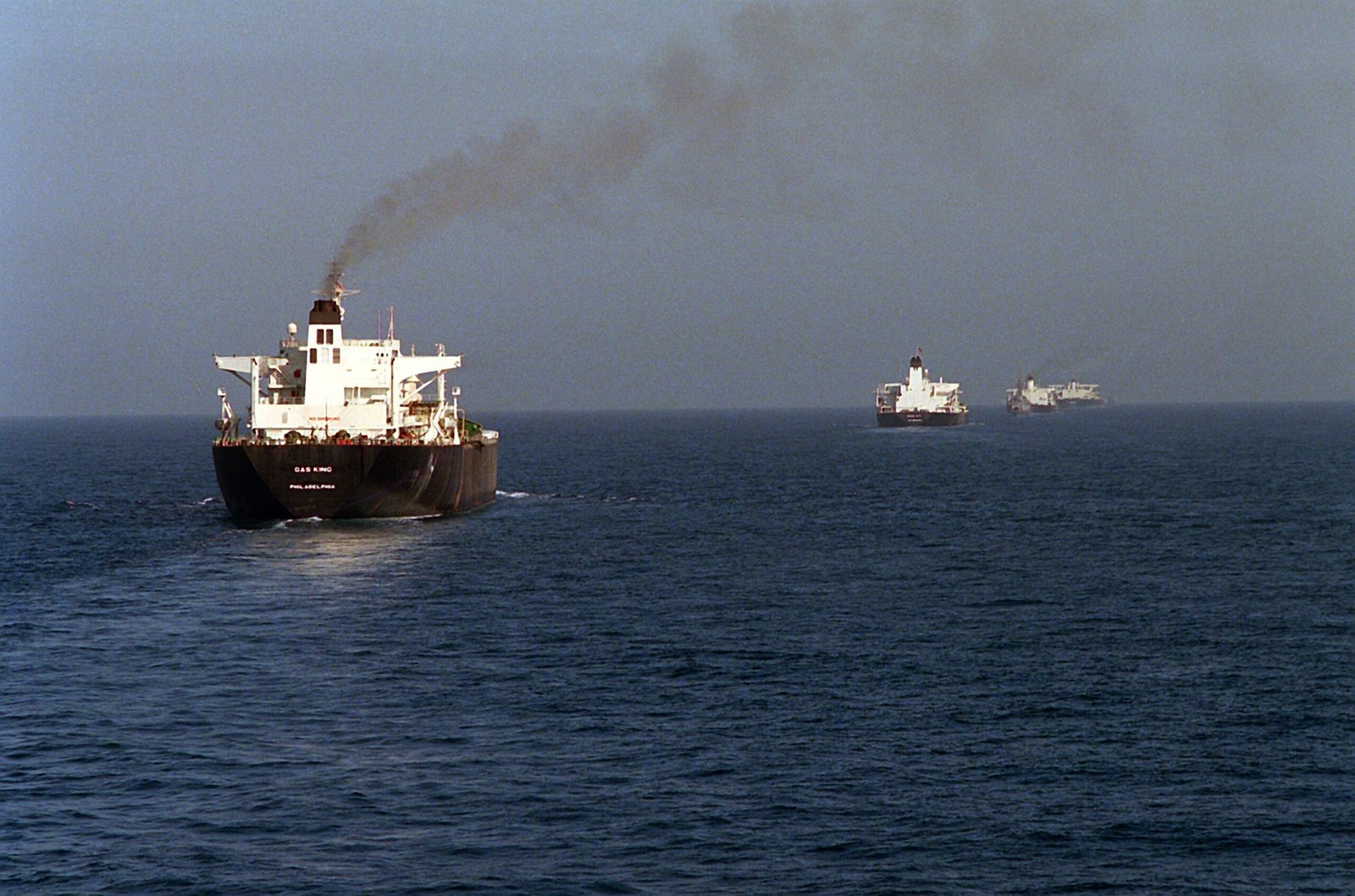 An oil tanker transits the Strait of Hormuz, one of the world's busiest energy chokepoints