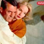 Cary Grant in the Mount Rushmore climax of North by Northwest, 1959
