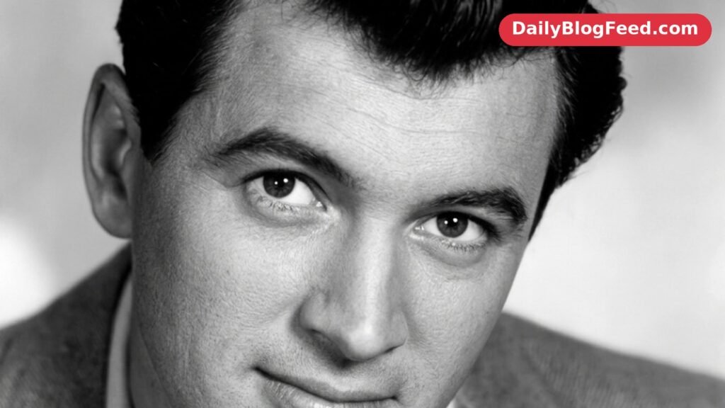 Rock Hudson in a 1954 studio portrait