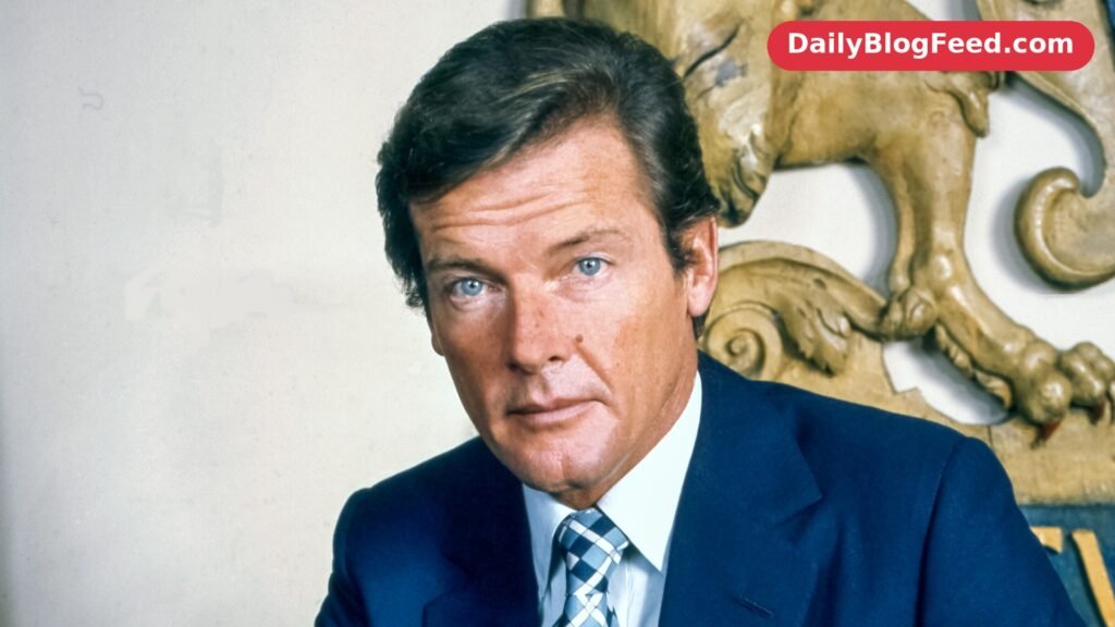 Roger Moore in a 1973 portrait by Allan Warren