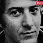 Dustin Hoffman in a black-and-white studio portrait from 1968, looking to the side