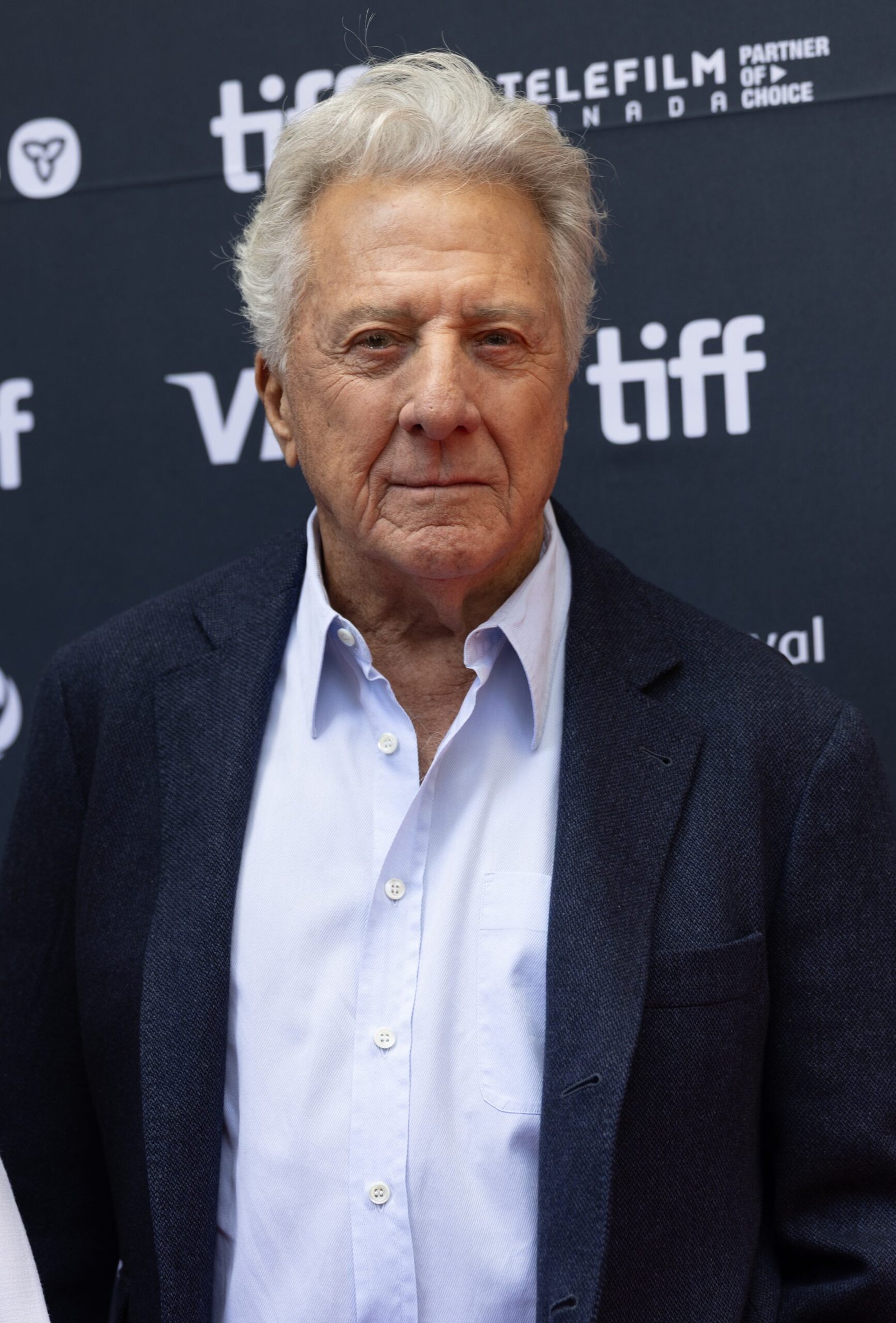 Dustin Hoffman with white hair at the 2025 Toronto International Film Festival