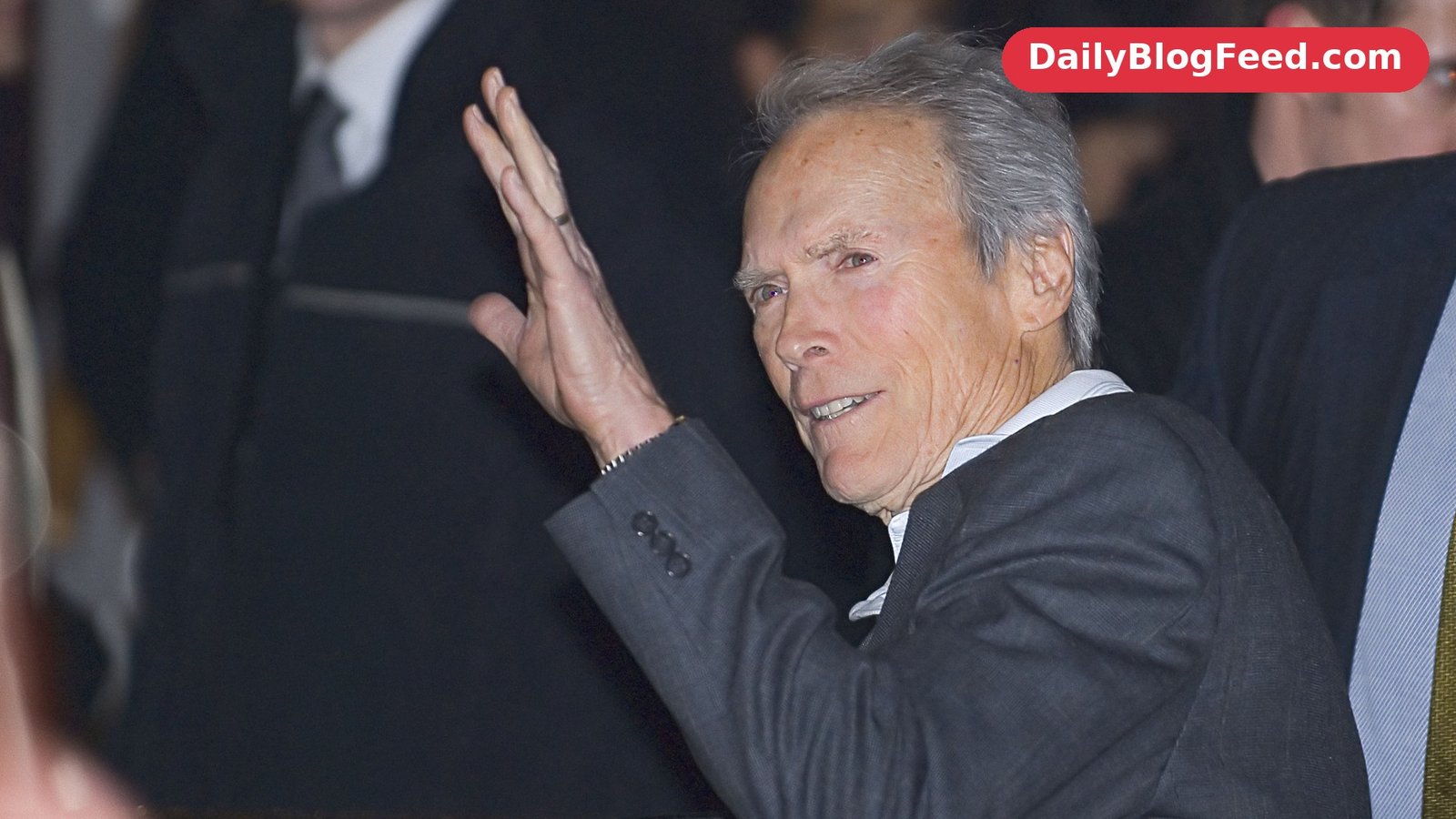 Clint Eastwood leaving a press conference for Letters from Iwo Jima at the Hyatt Hotel, Potsdamer Platz, Berlin, in 2007