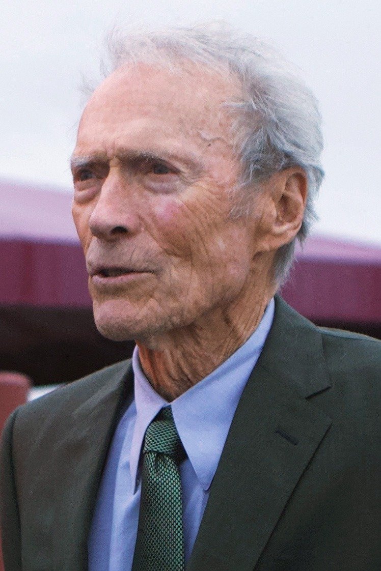 Clint Eastwood speaking with United States Marine Corps officers at Camp Pendleton, California, in December 2019