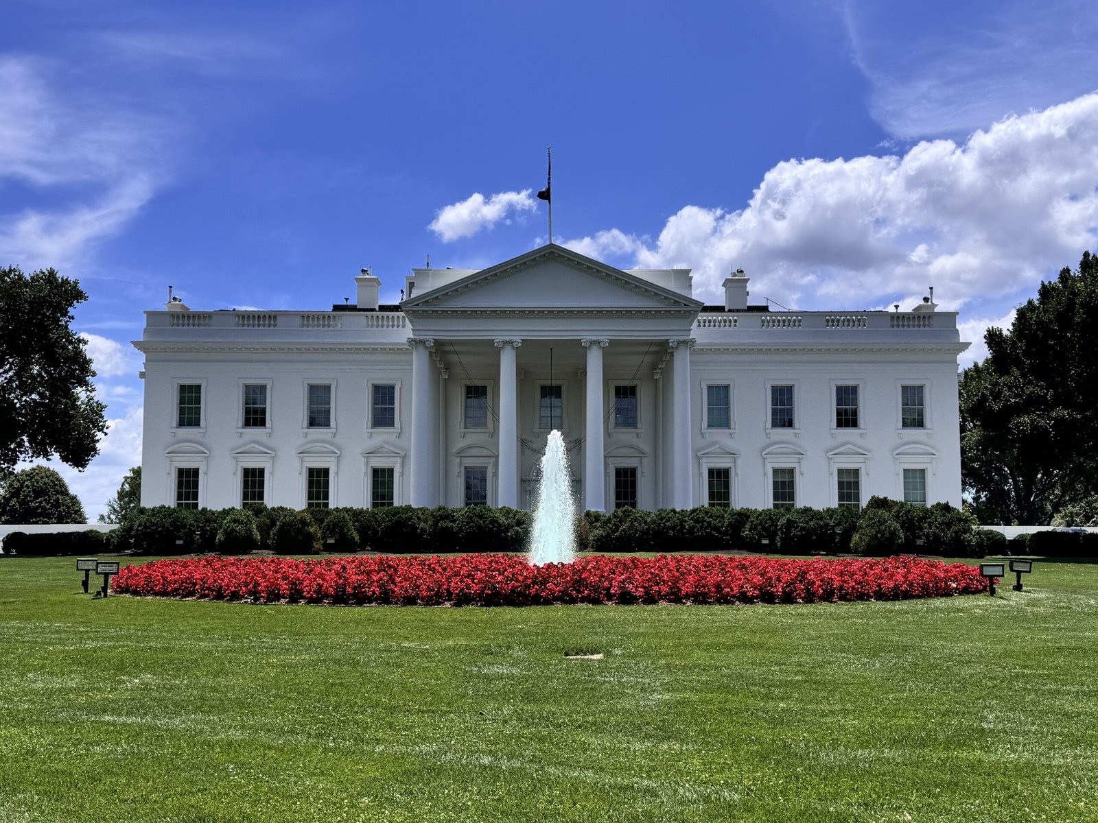 The White House in Washington, where President Donald Trump spoke about Iran