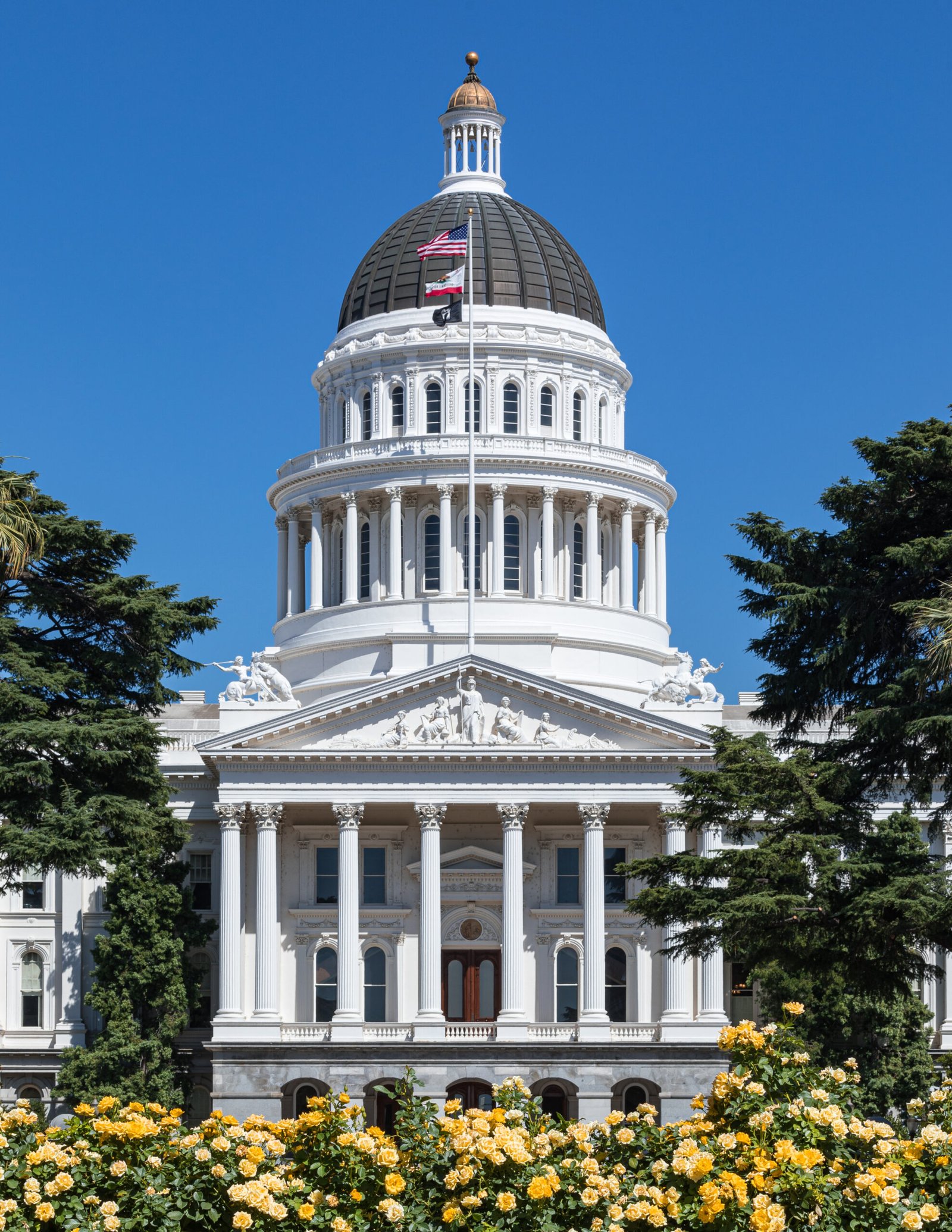 California State Capitol building in Sacramento on a clear day