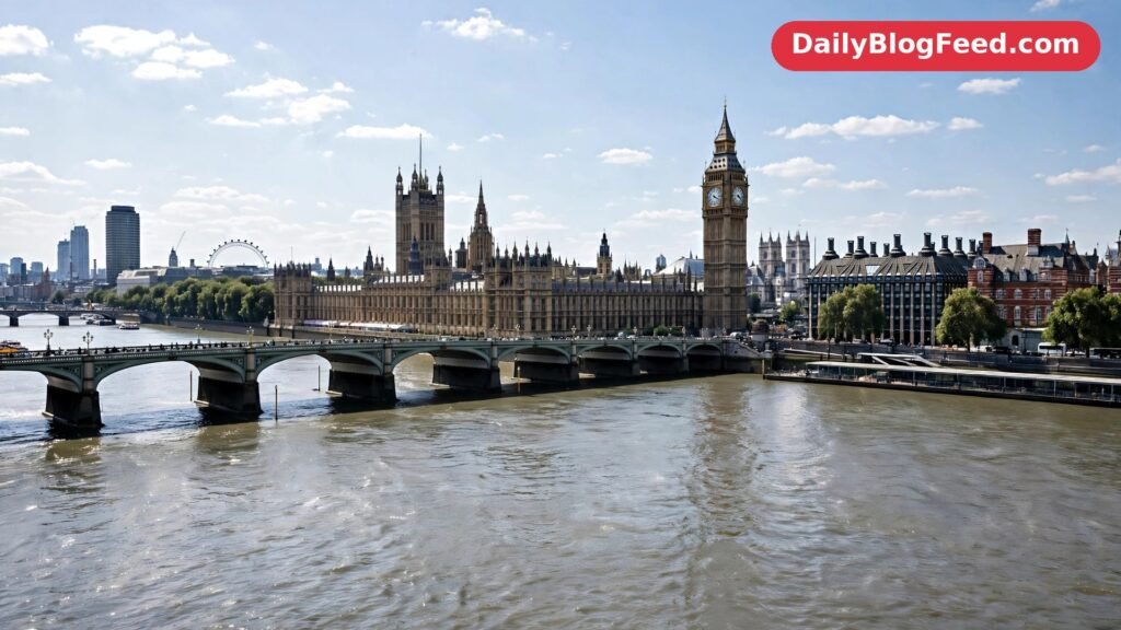UK Parliament and Westminster skyline, representing central government decision-making